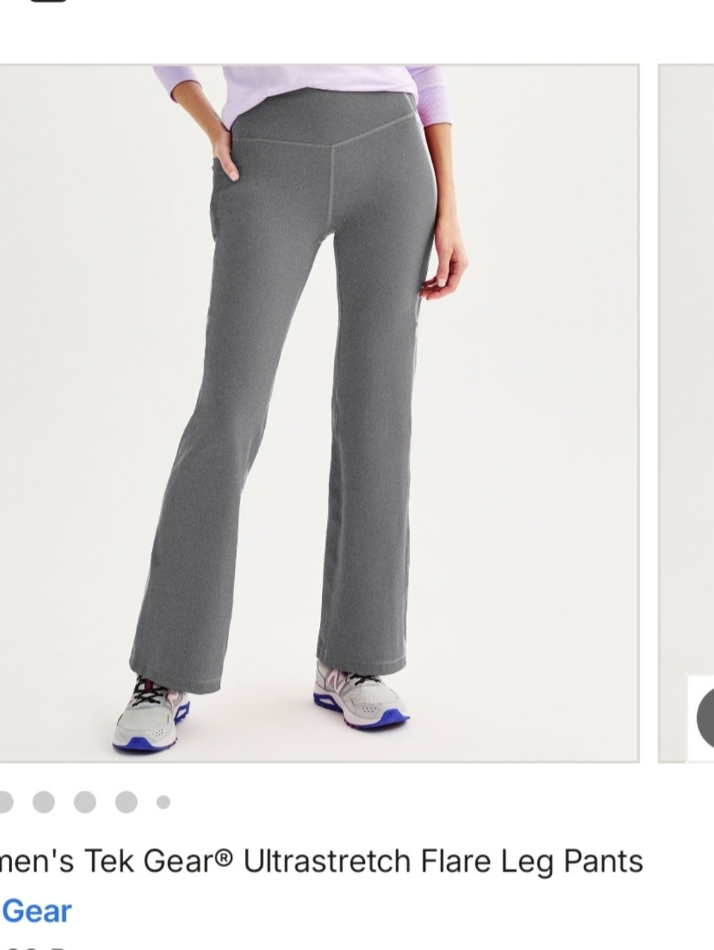 tek gear Gray Ultrastretch Flare Leg Pants